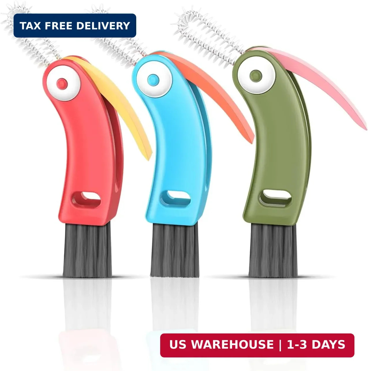 3 in 1 Cup Lid Cleaning Brush 3 PCS – Multifunctional Cleaning Brush Set for Tig