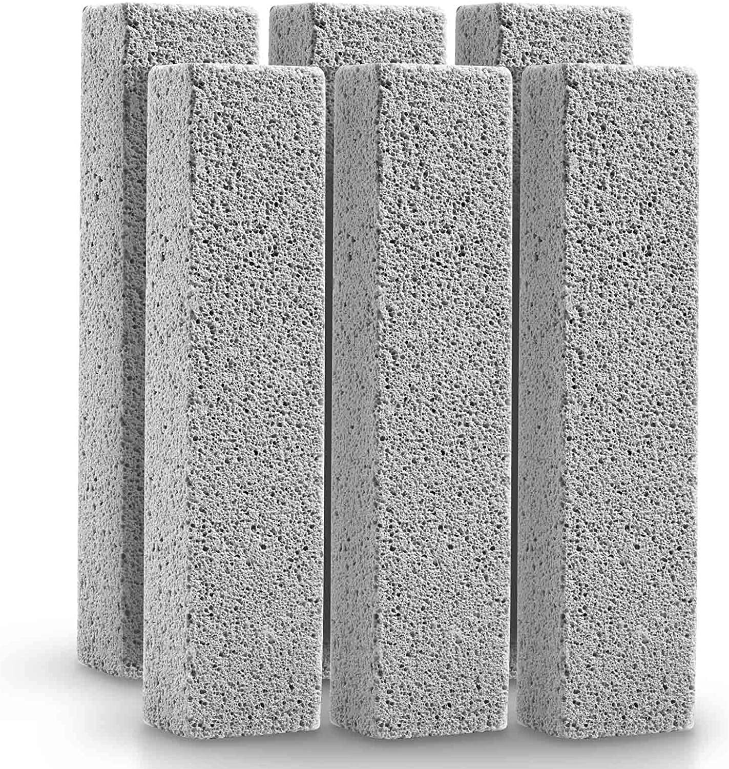 6 Pack Pumice Stone Toilet Bowl Clean Brush Bathroom Kitchen Sink Grill Gray NEW