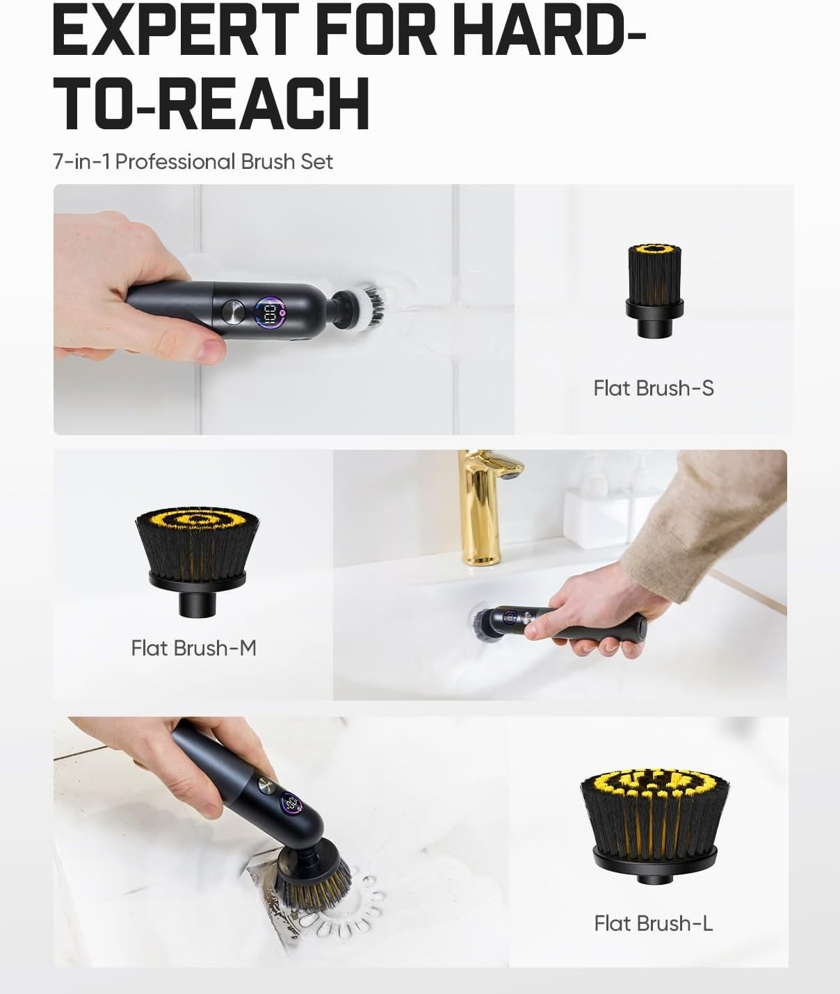 Cepillo eléctrico giratorio inalámbrico Nano Home Care, rotación de 360°