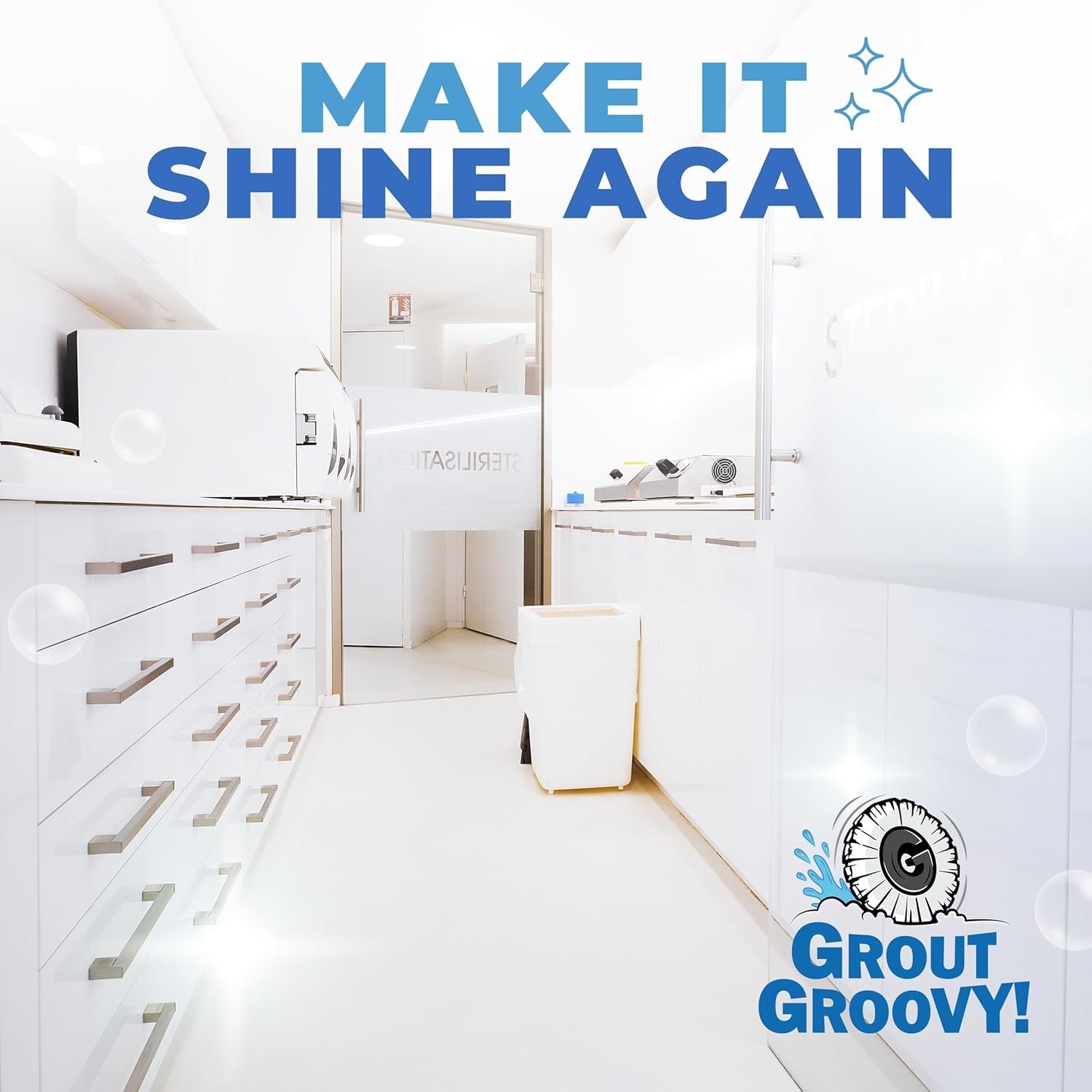 Effortless Electric Stand-Up Grout Cleaner for Deep Cleaning Tile & Grout