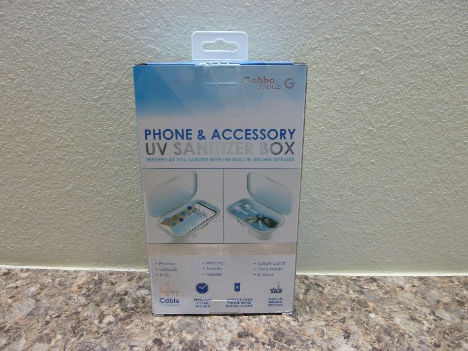 New Gabba Goods Phone & Accessory UV Sanitizer Box GG-UVB-01WH