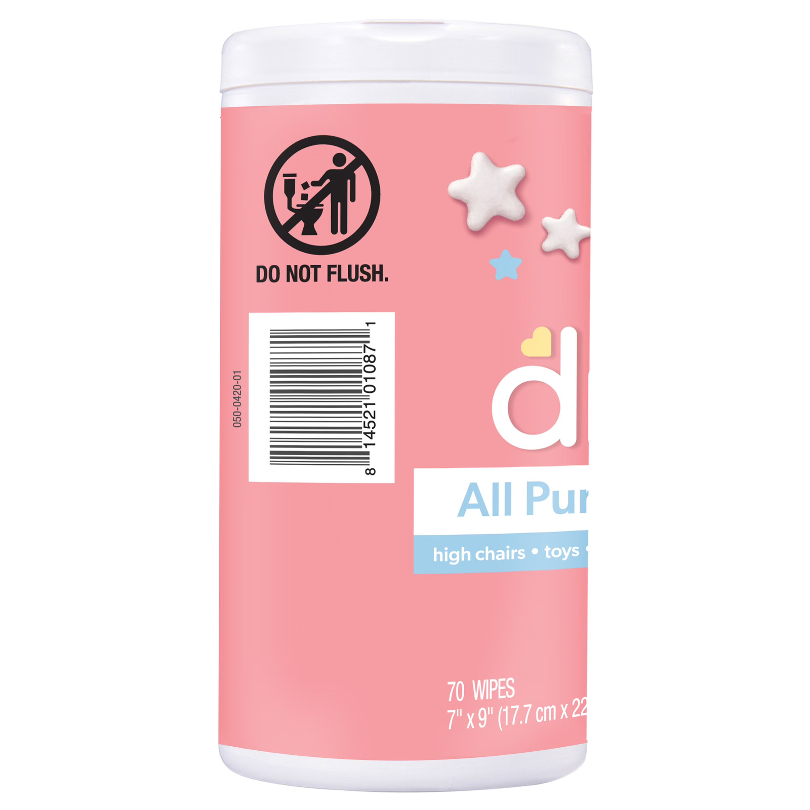 All Purpose Baby Cleaning Wipes, 70 Count, Safe on Baby Essentials, Surface