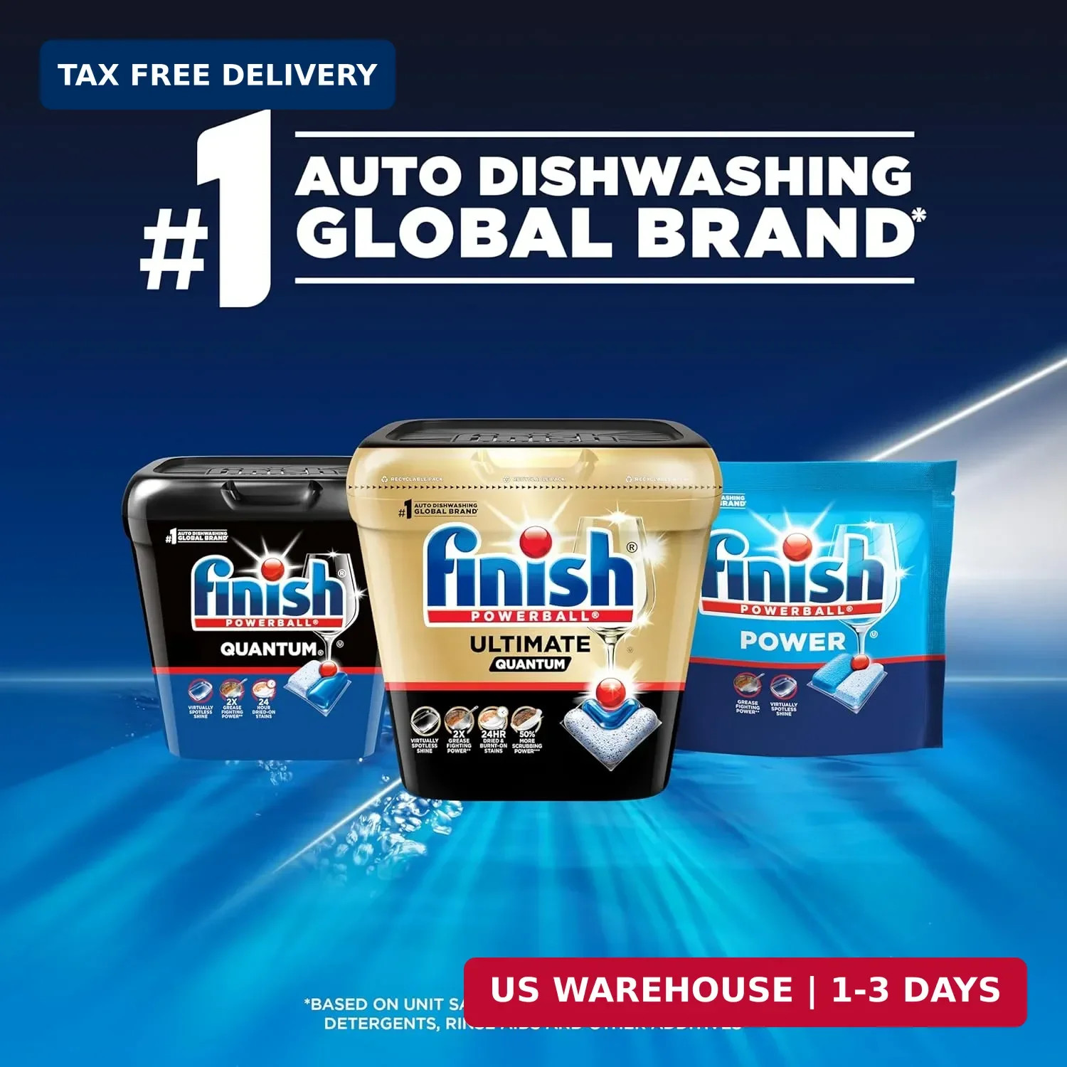 Finish Quantum Dishwasher Pods, No Pre-Rinse Dishwasher Detergent Soap Removes 2