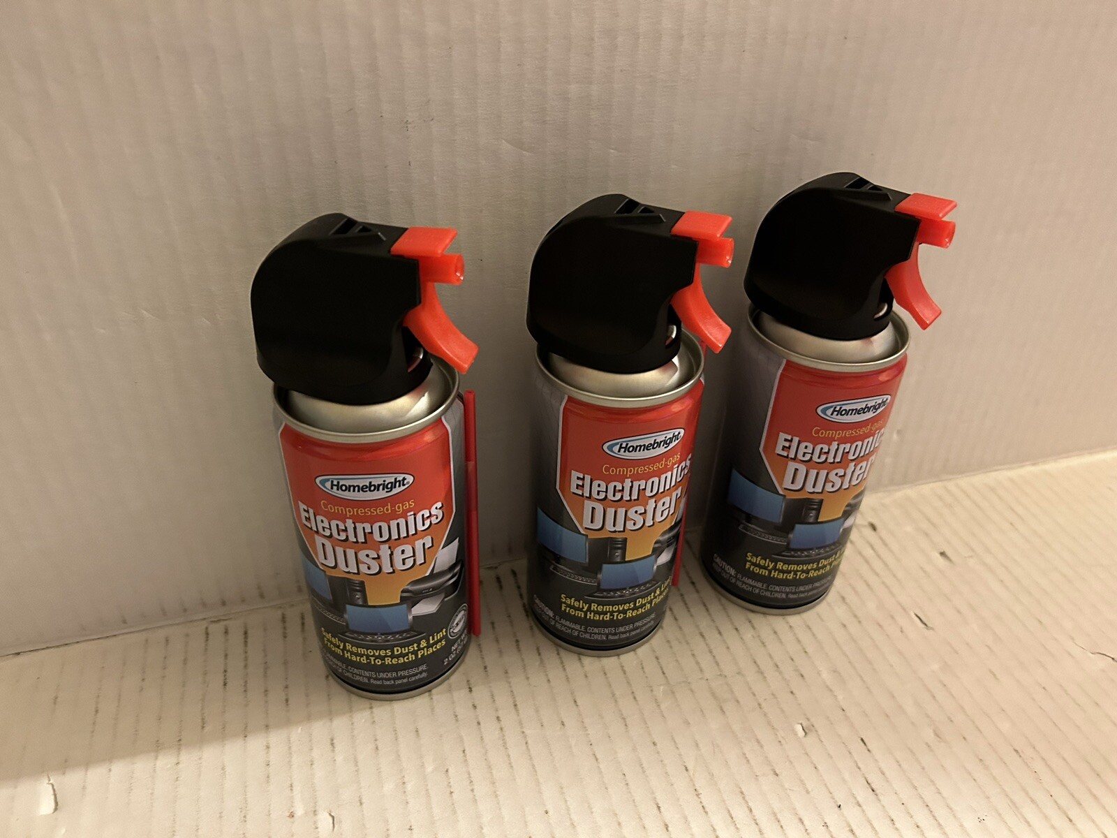 (3) Homebright Compressed-gas Electronics Duster Safely Removes Dust & Lint 2 oz