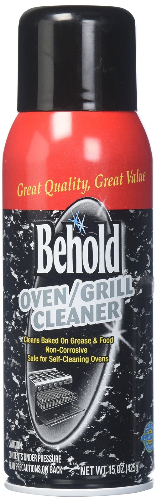Behold Oven And Grill Cleaner Black Red 15 Ounce Professional Strength