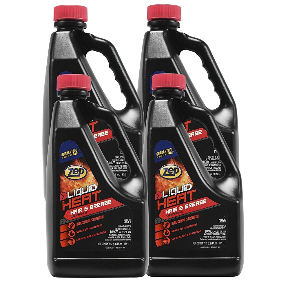 Zep Liquid Heat Hair and Grease Clog Dissolver Gel 64 oz ZULHG64