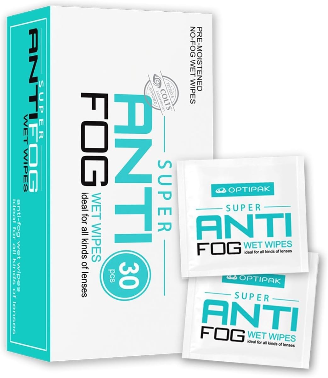 Anti Fog Wipes for Glasses, Binoculars, Face Shields, Ski Masks or Swim