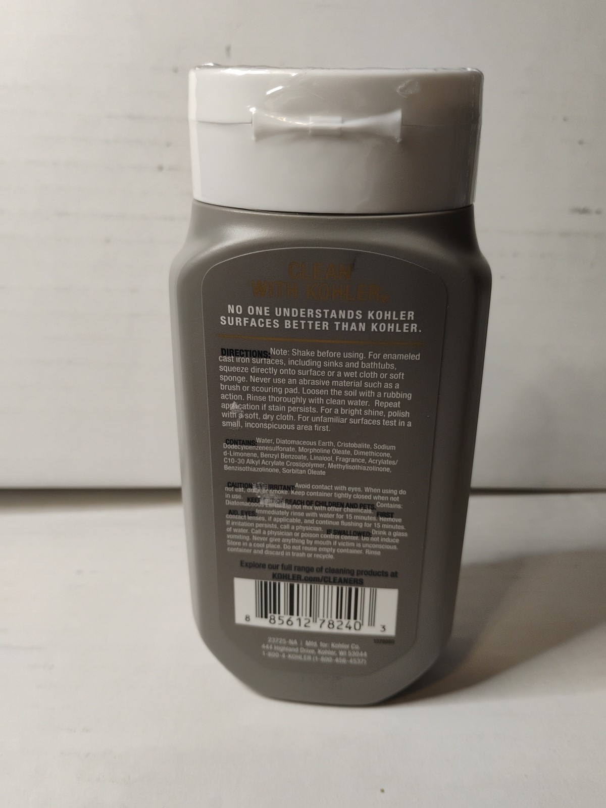 KOHLER K-23725-NA Cast Iron Cleaner, for Kitchen and Bathroom, 8 Oz Bottle,