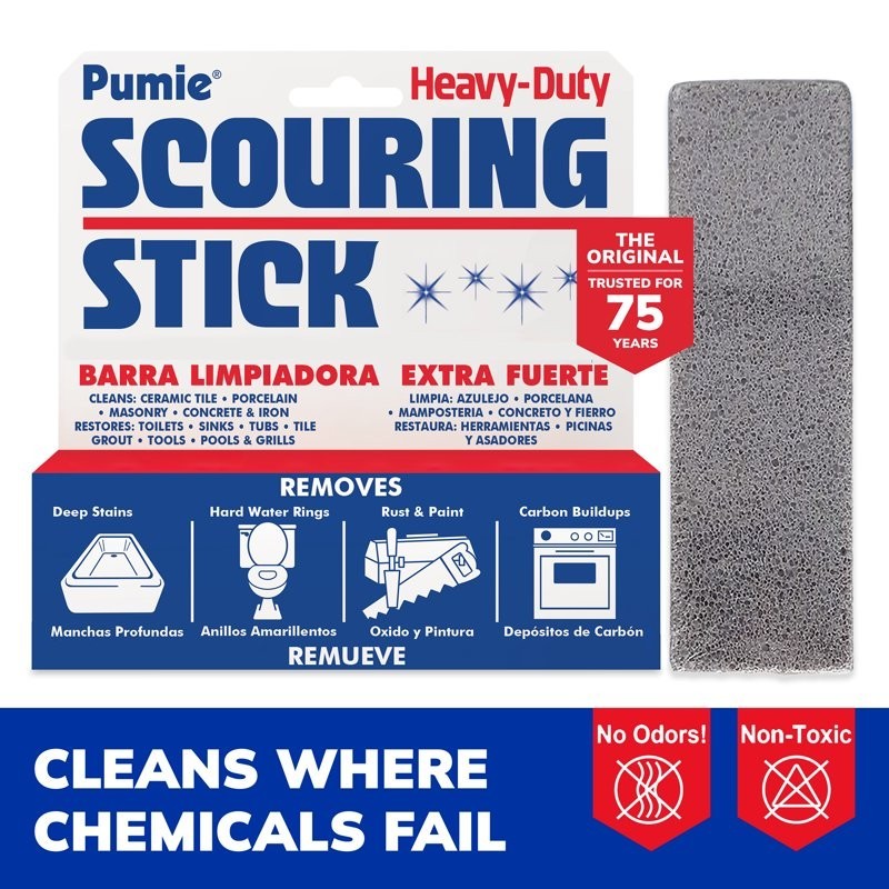 6pk Pumie Scouring Stick Heavy Duty Pumice Stone Cleaner Toilet Grill Kitchen