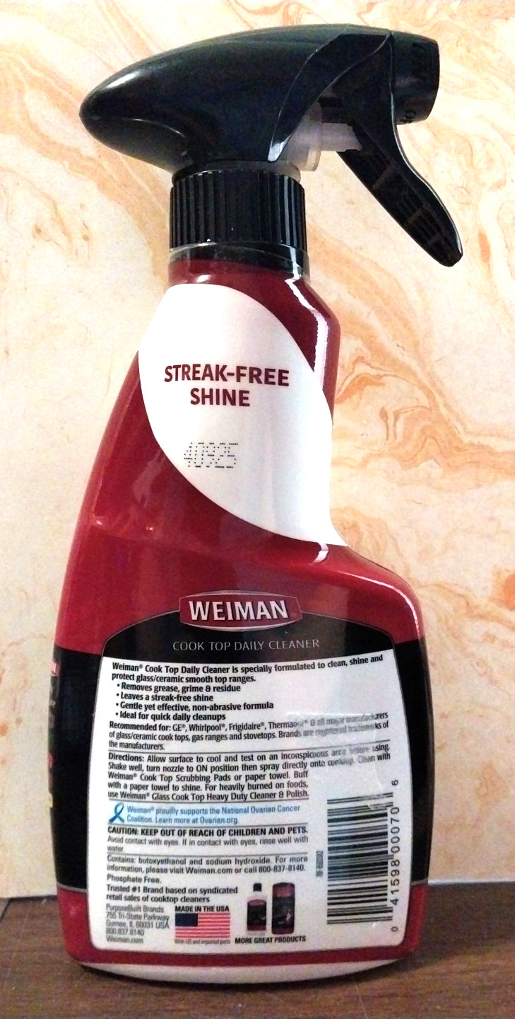 Weiman Glass/Ceramic Cooktop Daily Cleaner Streak Free – 12 fl oz