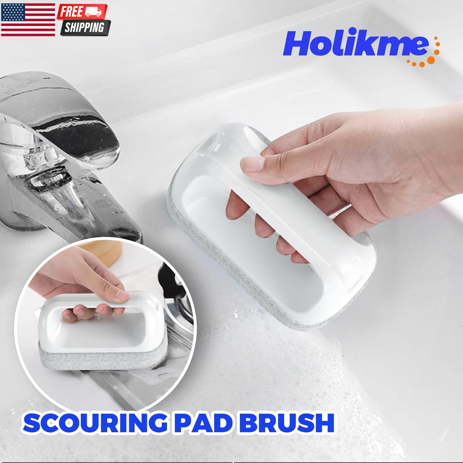 6Pack Kitchen Cleaning Brush, Green