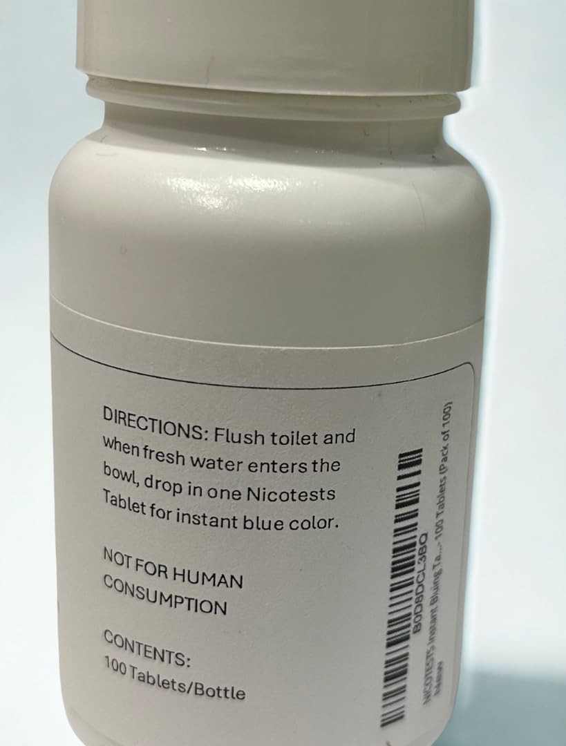 100 PCS Instant Bluing Tablets Blue Dissolves Toilet Water Test Prevention