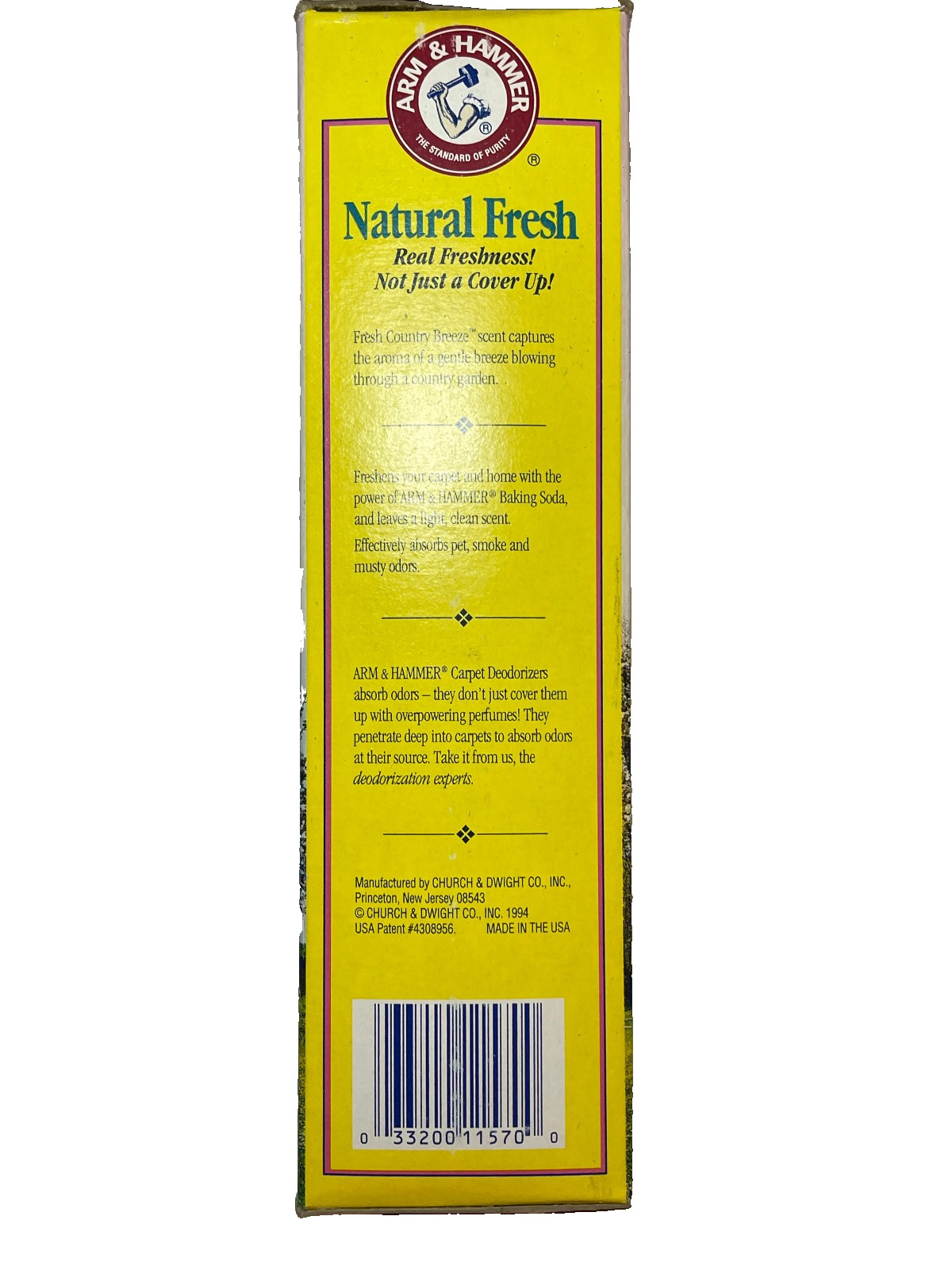 Vintage Arm & Hammer Natural Fresh Carpet Deodorizer Fresh Country Breeze 36 oz