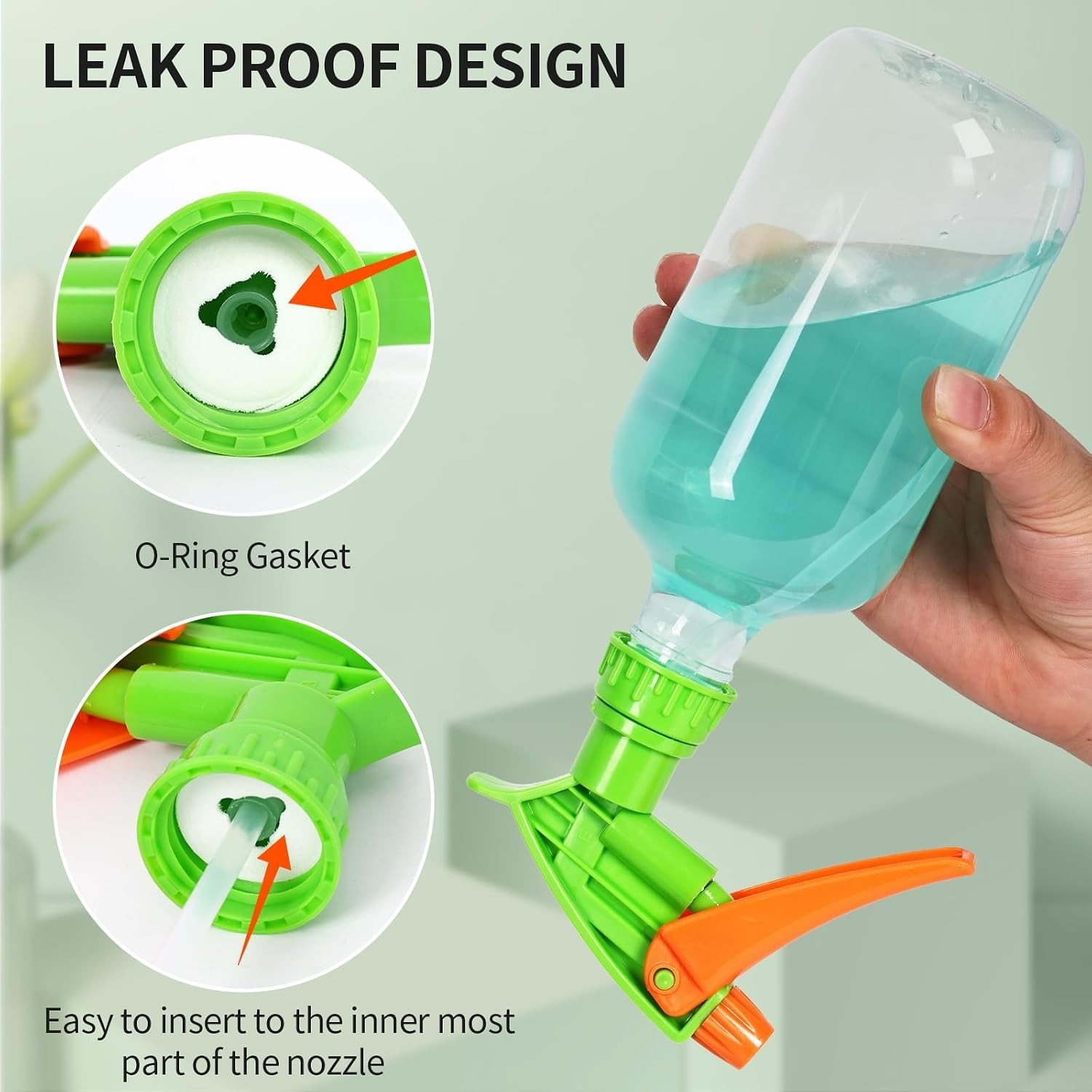 Versatile 2-Pack 16.9oz Spray Bottles with Adjustable Nozzle for Home & Garden
