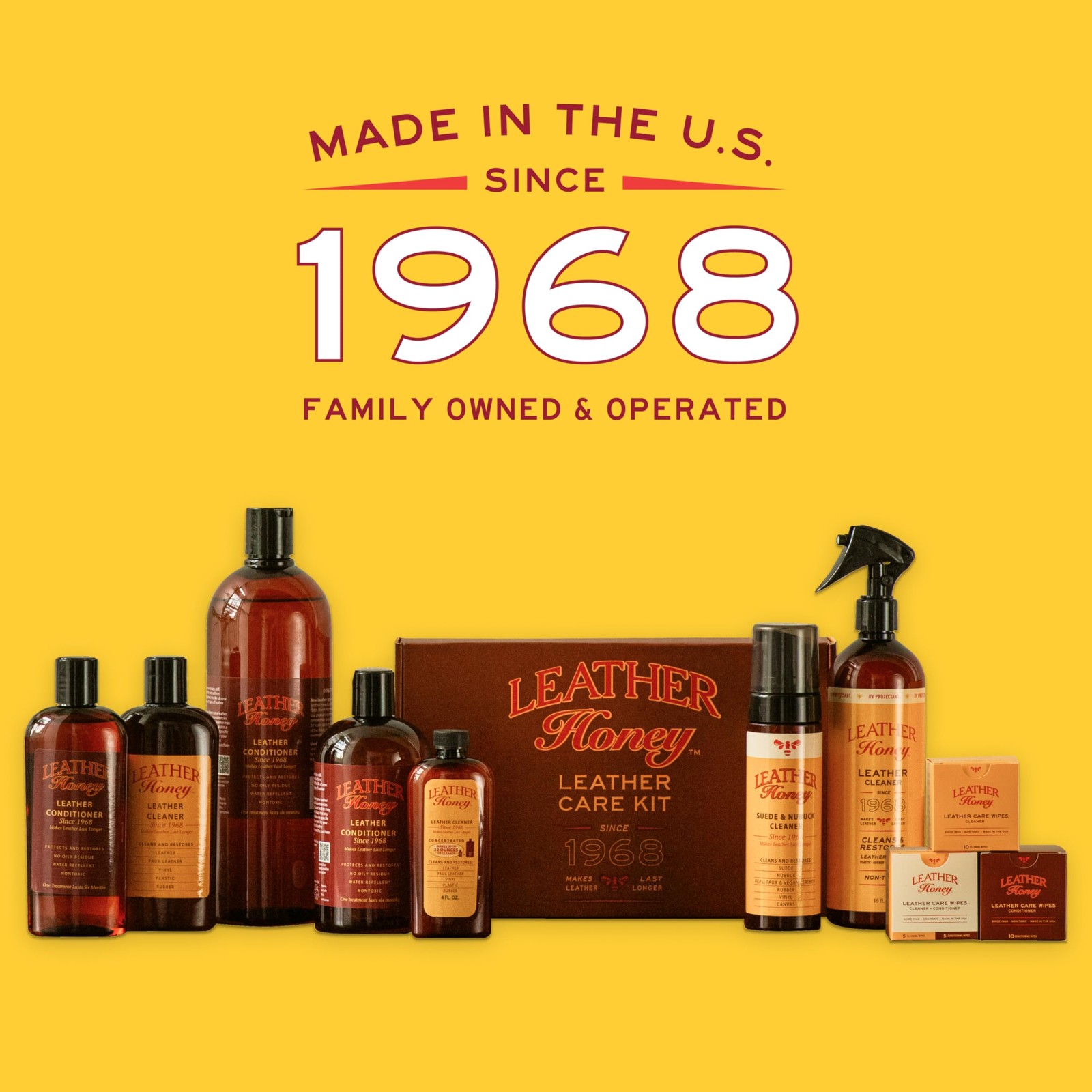 Leather Honey Leather Cleaner Non-Toxic Leather Care Made in the USA Since 19…