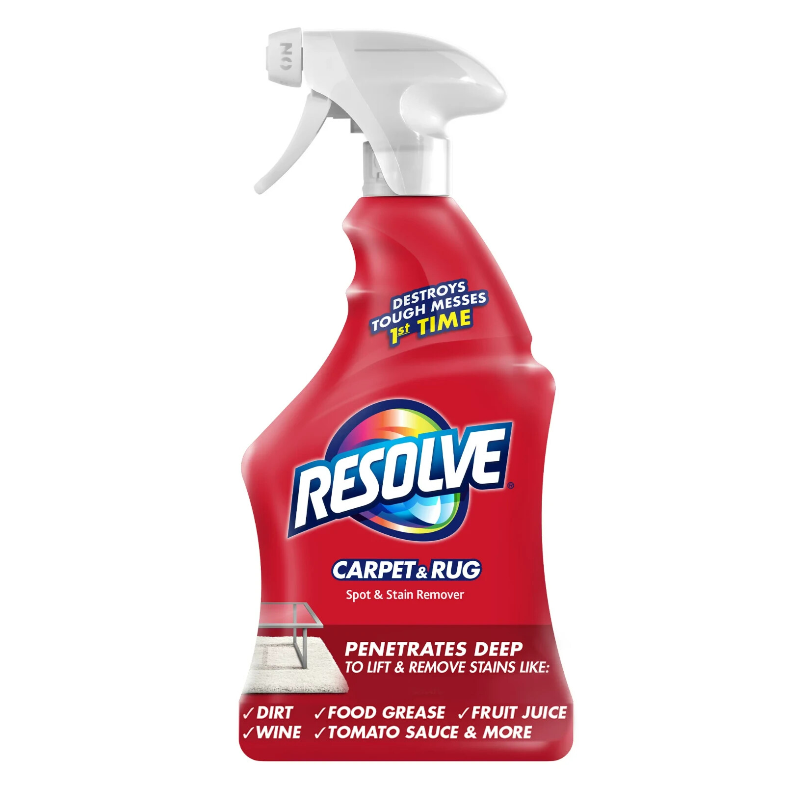 Resolve Carpet and Rug Cleaner Spray Spot & Stain Remover, 22 Ounce