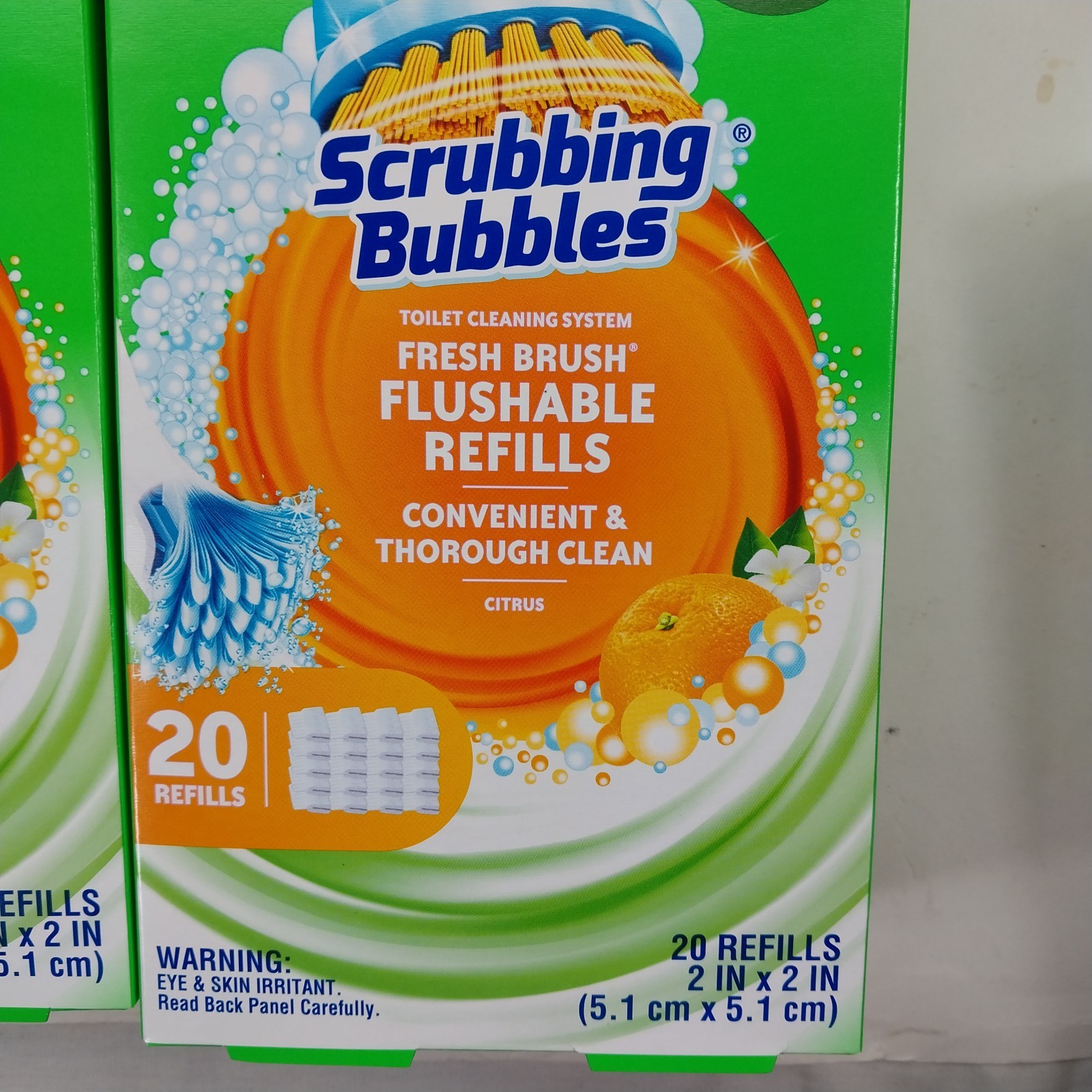 6x SEALED Scrubbing Bubbles Freah Brush Flushable Refills Citrus 20 Refill Box