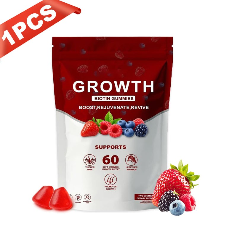 3X Hair Growth Gummies – Biotin Vitamins Plant Extracts, Supports Health-2026