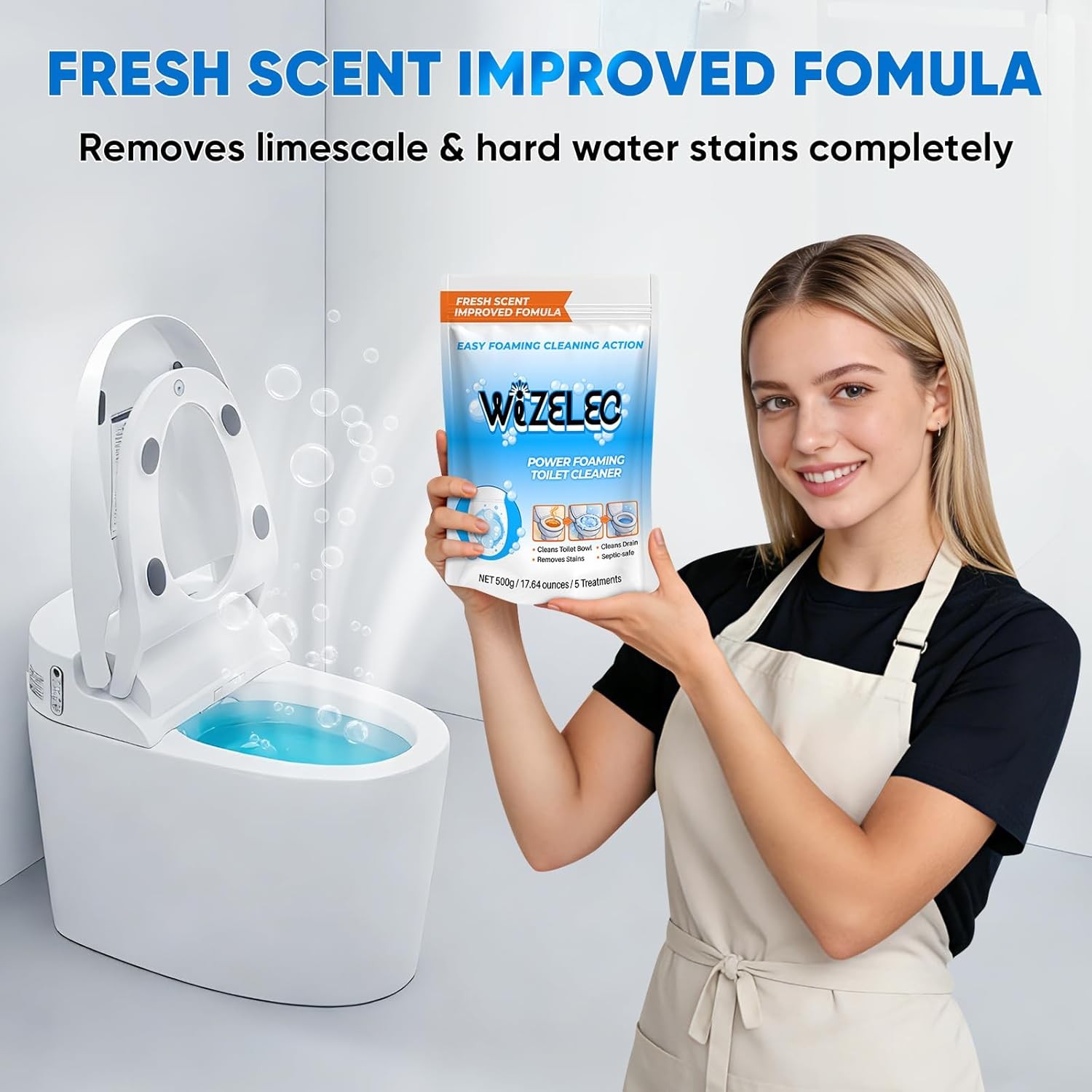 Toilet Bowl Cleaner Powder, Freshn Toilet Bowl Cleaner, Foing