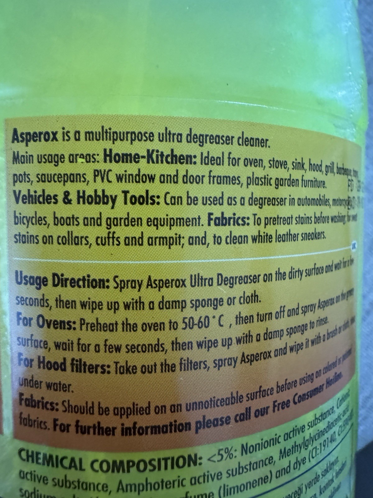Asperox Ultra Degreaser 1L – Powerful Kitchen Oil, Grease & Stain Remover Spray”