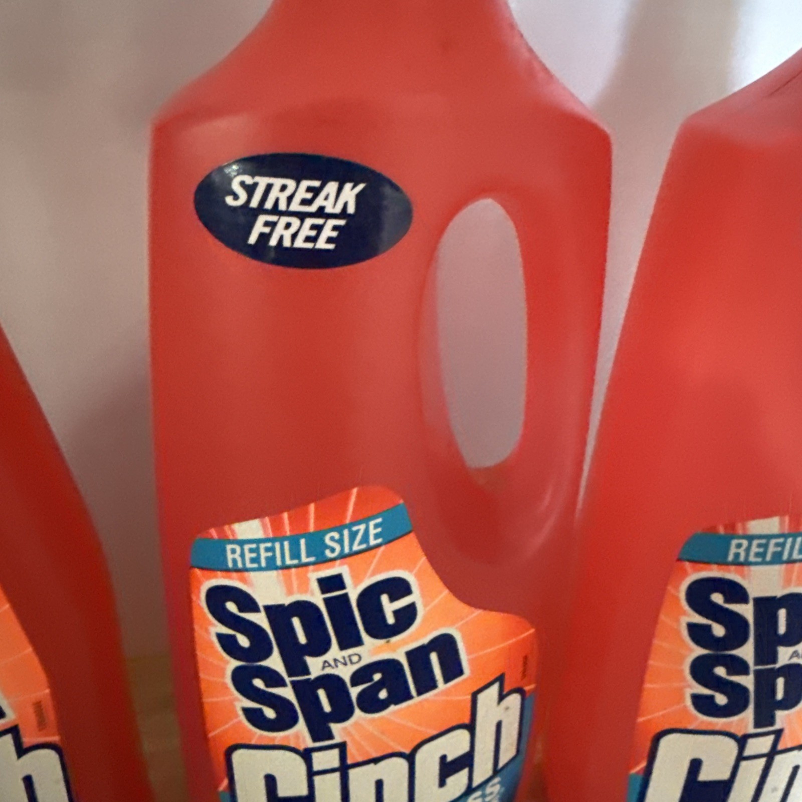 VTG 1993 Spic and Span Cinch 2in1 Glass Surface Cleaner 4 Bottles- 90% Full