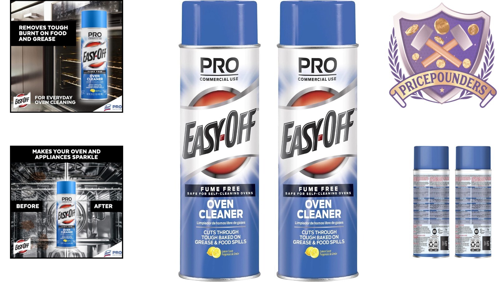 NSF Certified Fume Free Oven Cleaner, 24 oz, Lemon Scent – Easy 30-Second Clean