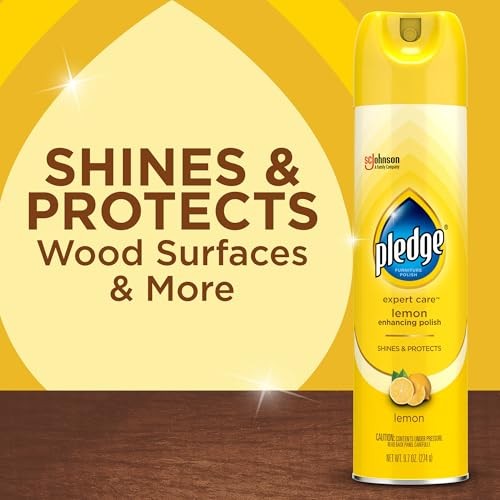 Pledge Enhancing Polish Spray Lemon Scent Wood Furniture Stainless Steel 9.7oz 3