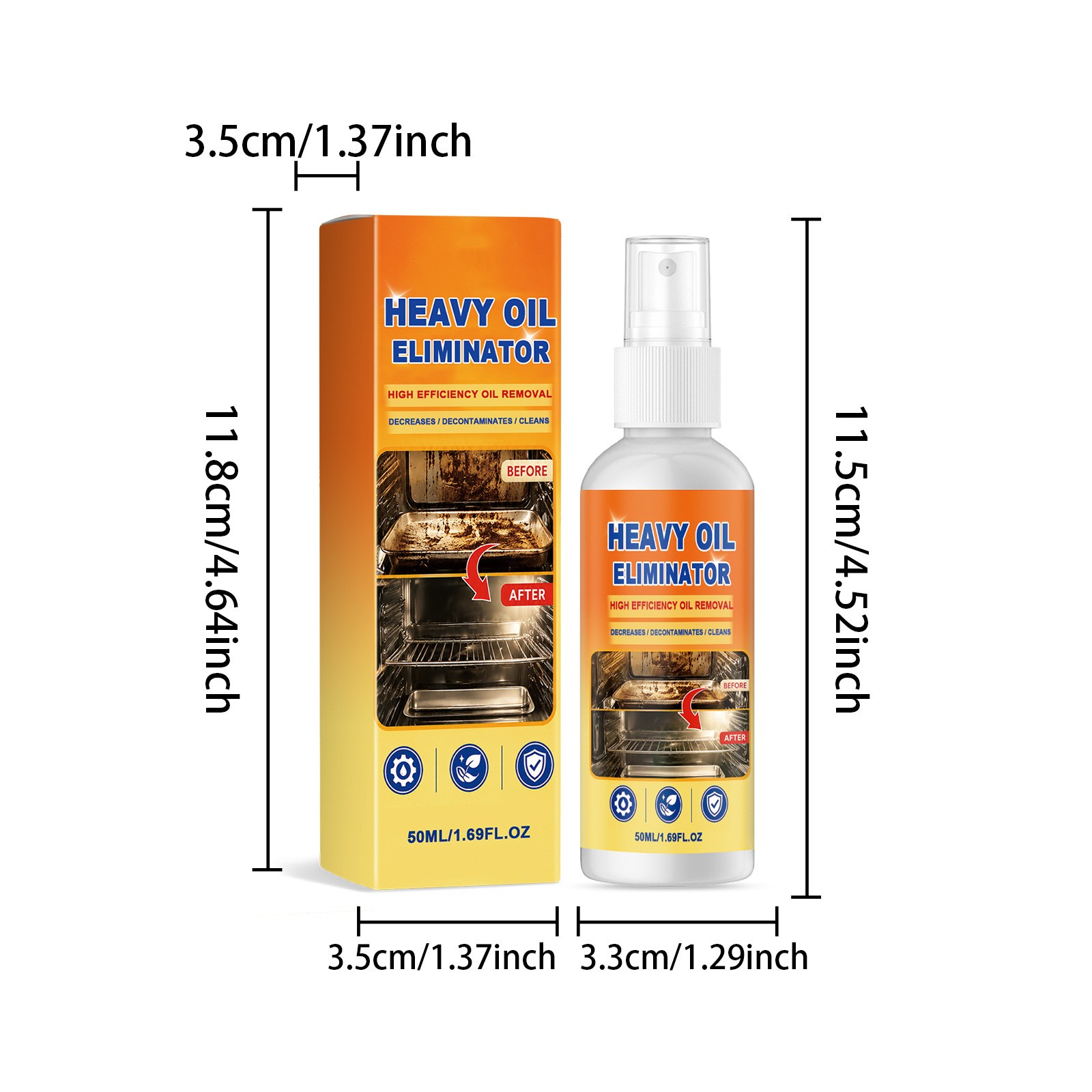Grease BBQ Grill Cleaner Spray, Heavy Duty Kitchen Degreaser