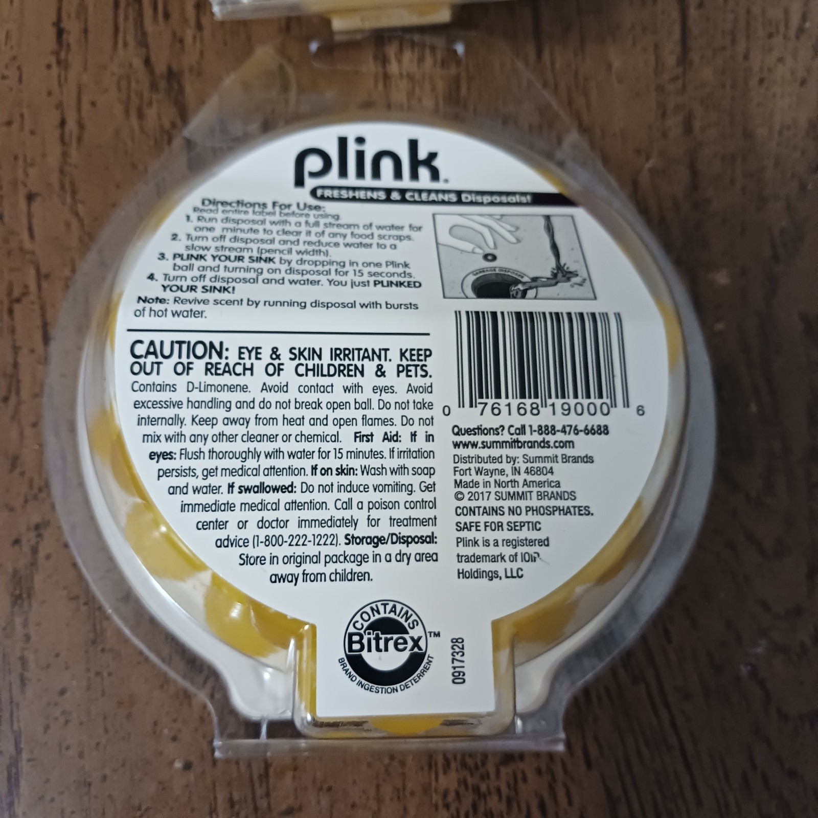 Plink Garbage Disposal Cleaner & Deodorizer 40 Count Fresh Lemon Scent Lot Of 5