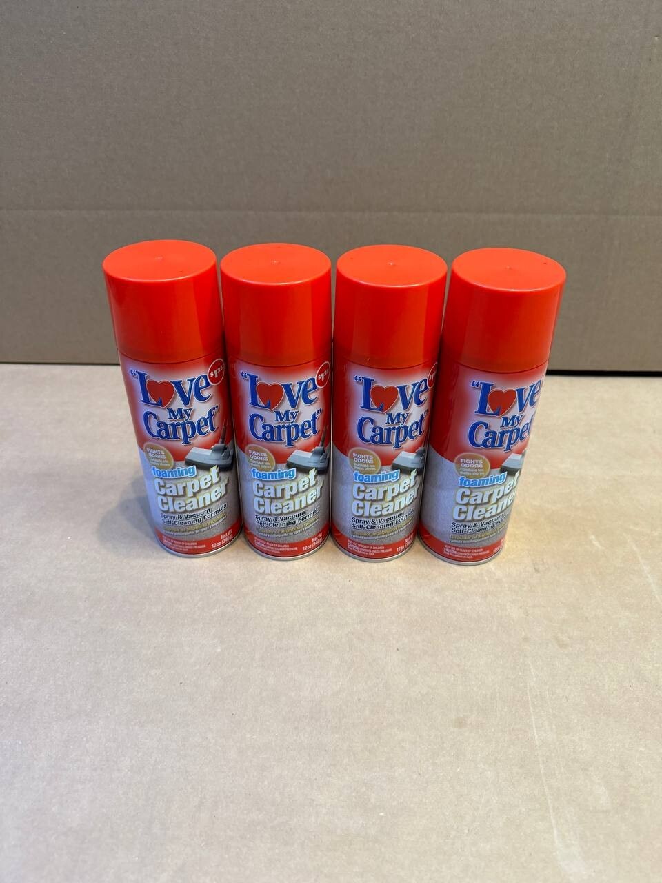 Lot Of 4 Foam Carpet Cleaner 12 oz. Heavy Traffic Shampooing Cleaning Spray