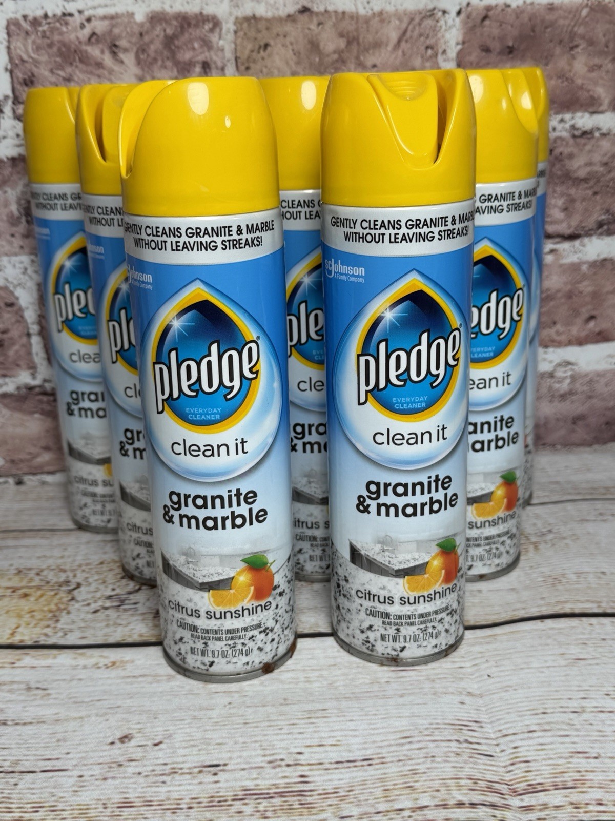 9 Pledge Everyday Cleaner Clean It Granite & Marble Spray CITRUS SUNSHINE 9.7 oz