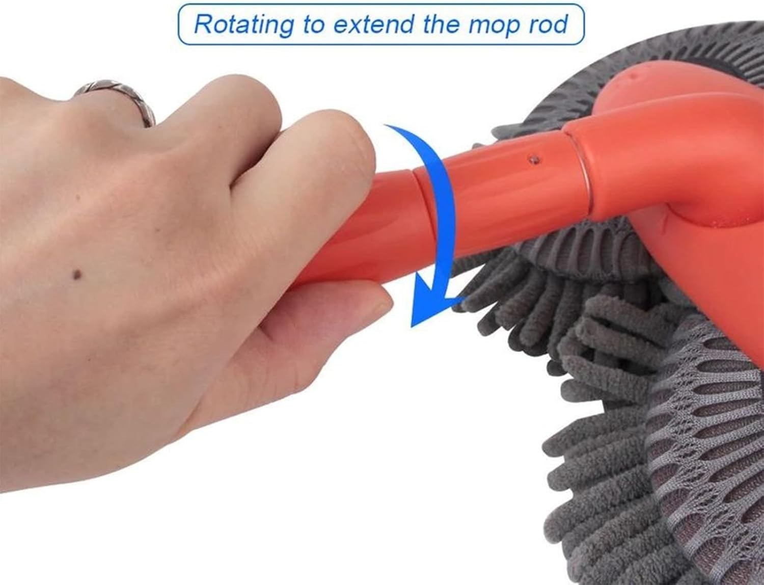 Dual Head Car Wash Cleaning Brush Telescoping Long Handle Chenille Cleaning Mop