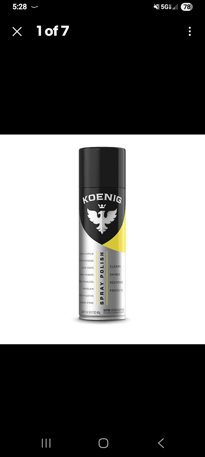 Koenig Spray Polish Multi-Surface Cleaner and Polish