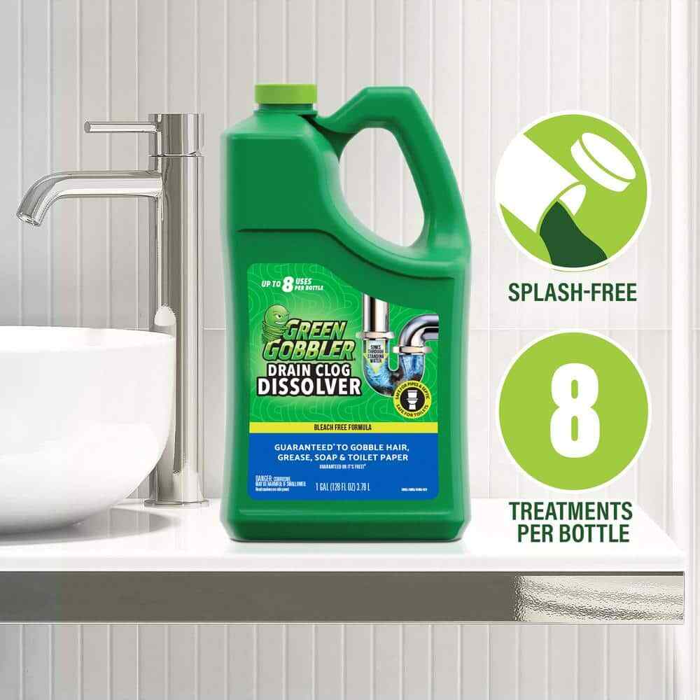 Drain and Toilet Clog Dissolver Odorless Biodegradable Formula Fume-Free 1 Gal
