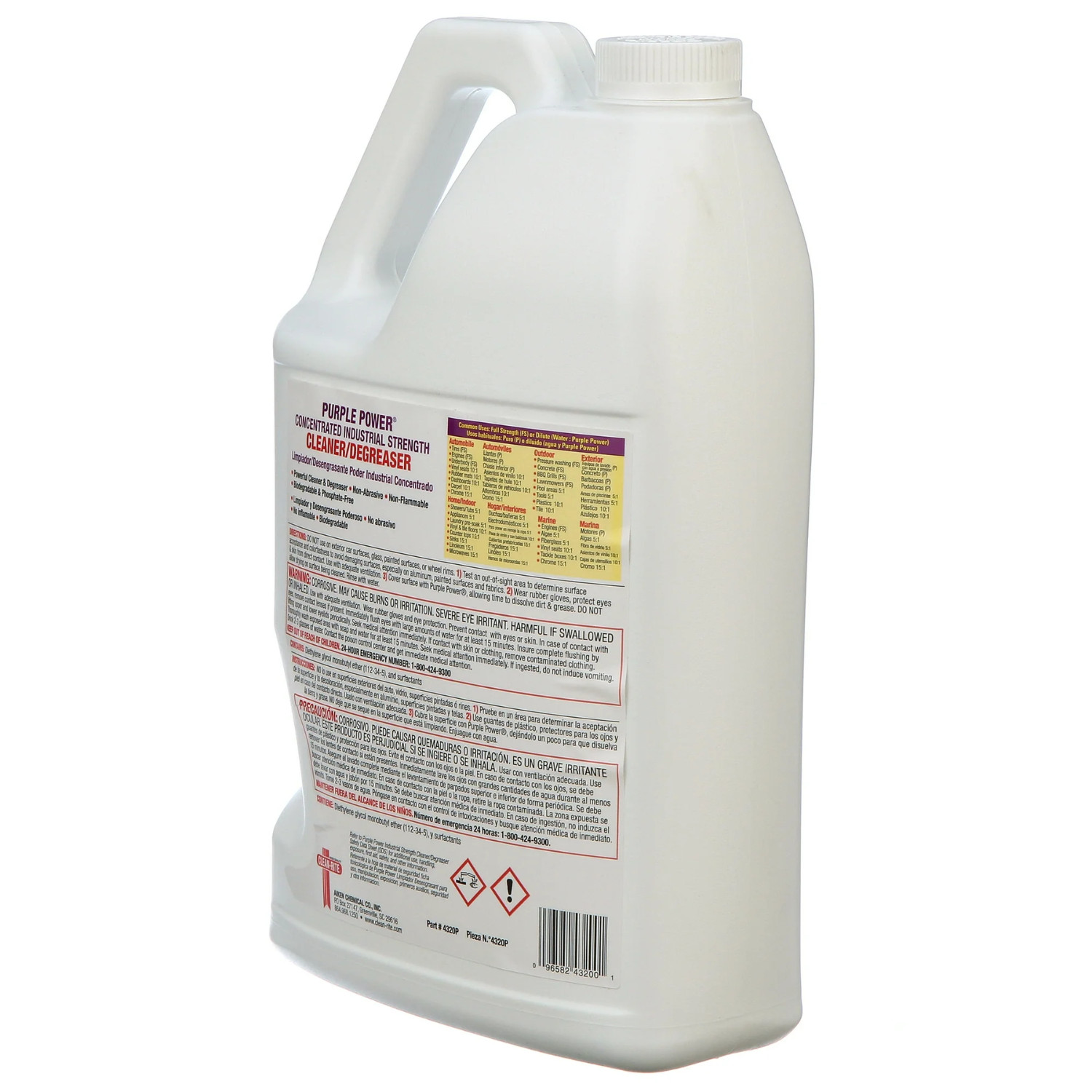 3 PACK Purple Power Industrial Strength Cleaner Degreaser, Multi-Surface, 1 Gal