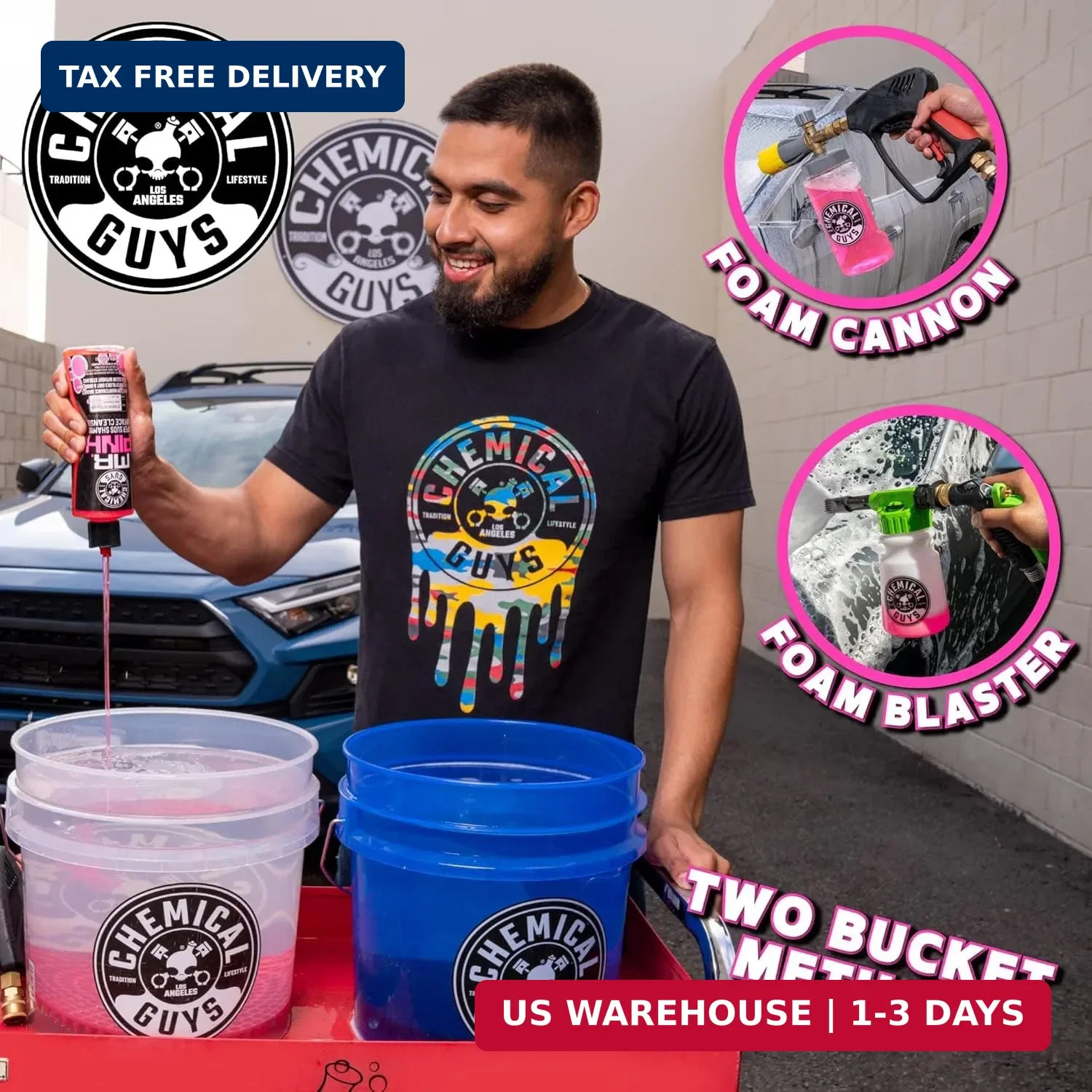 Chemical Guys Mr. Pink Car Wash Soap – 64 oz Super Suds Foaming Car Wash Soap fo