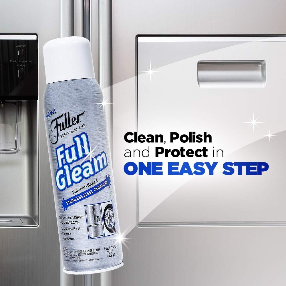 Stainless Steel Cleaner Spray – 15 oz for Appliances, Chrome, Aluminum & Sinks –