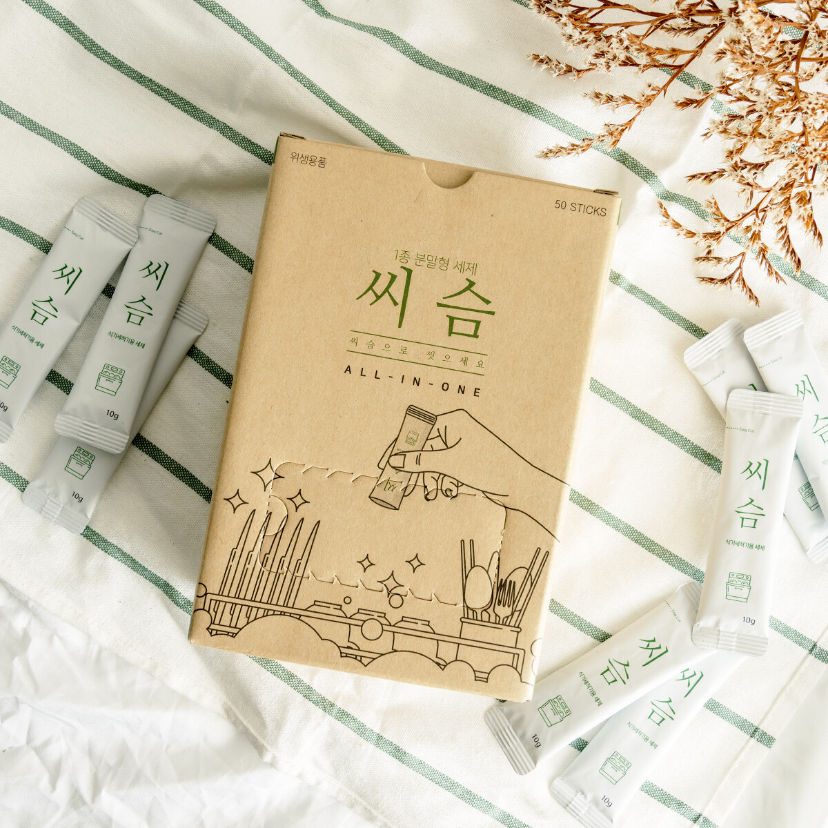 SYSM Dishwasher Detergent and Conditioner ALL IN ONE 600 sticks Made in KOREA