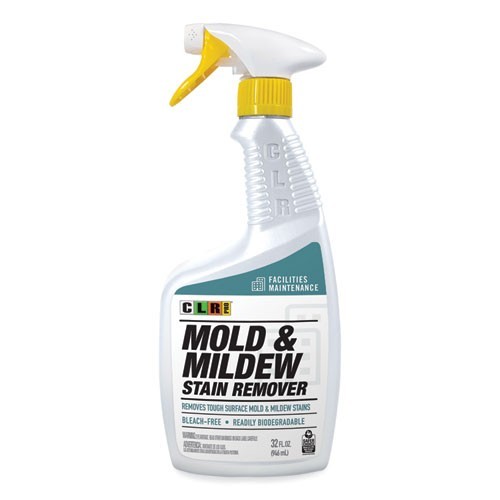 CLR PRO Mold and Mildew Stain Remover, 32oz Spray Bottle, 6/Carton