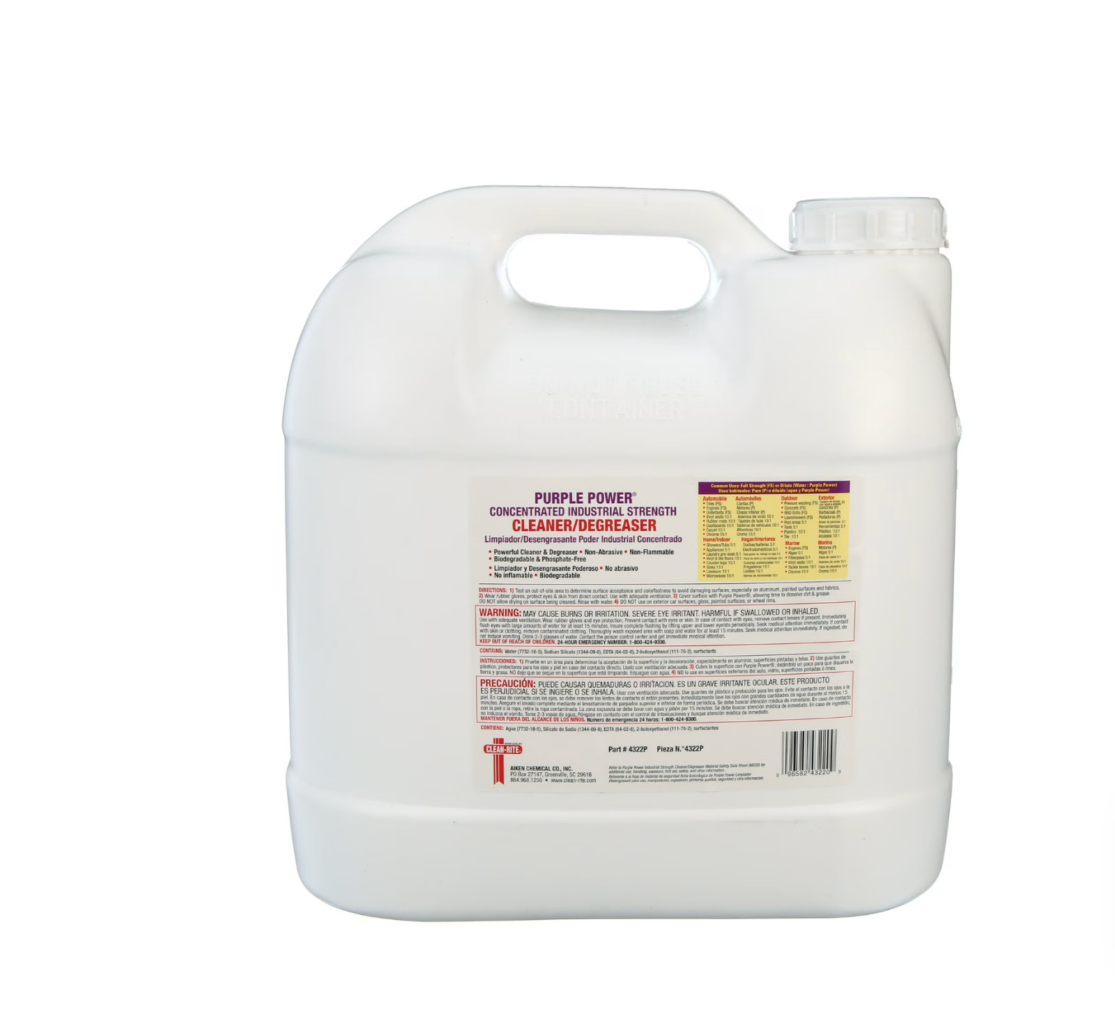 Purple Power Degreaser Concentrate, 2.5 Gallons