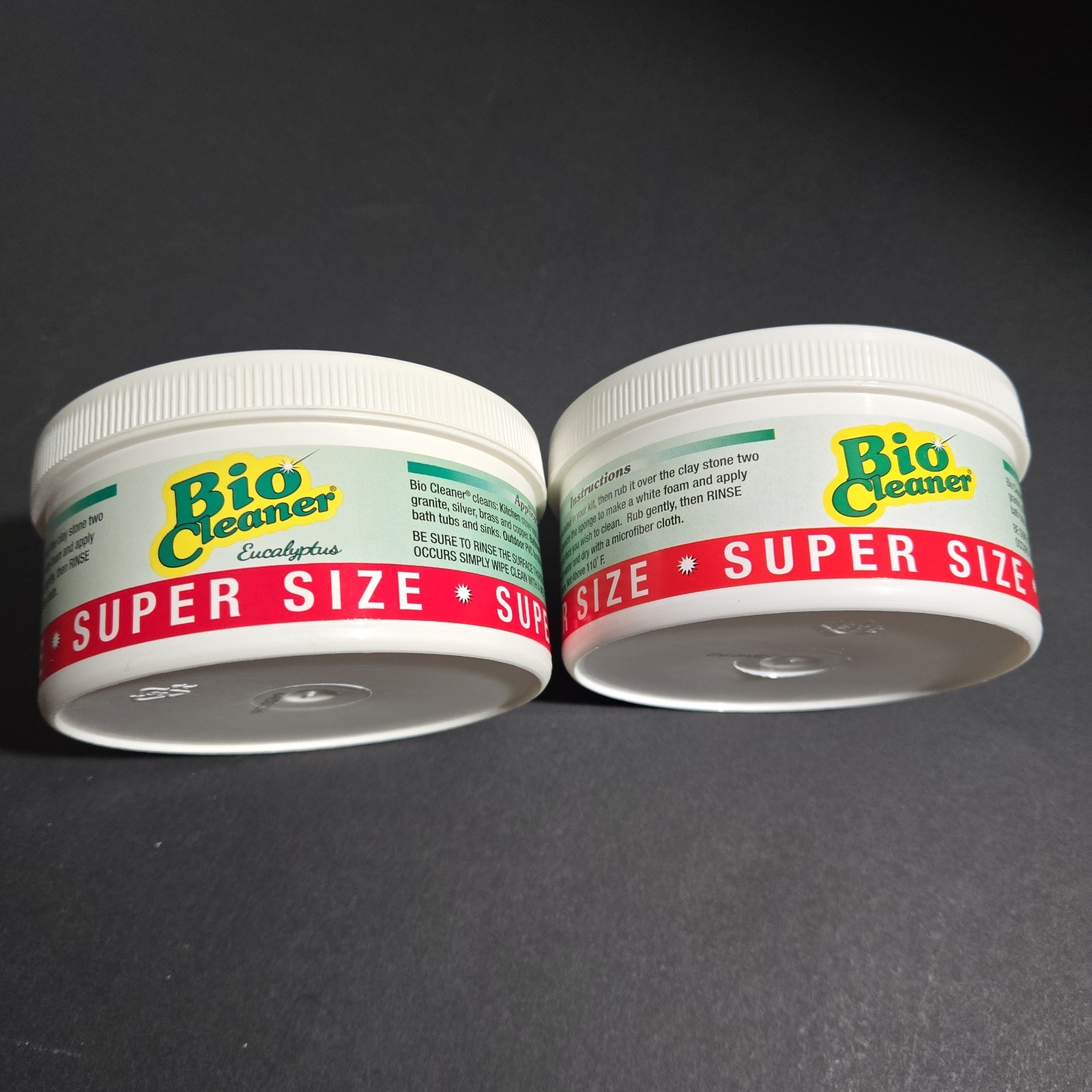 Set of 2 Bio Cleaner 17.5 oz ea Super Size 1 Eucalyptus Scent 1 Original Scent