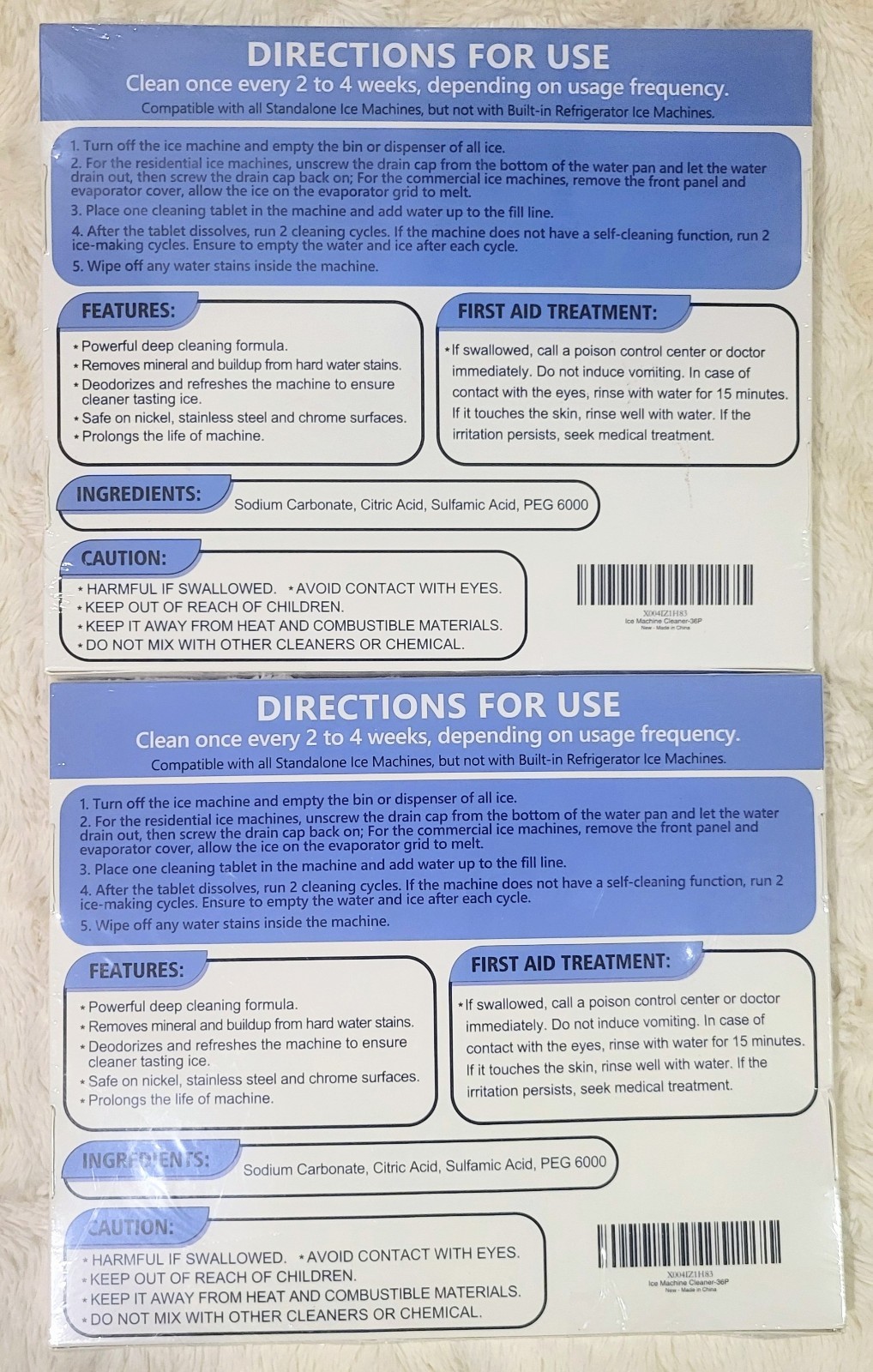 Ice Machine Cleaner Descaler Tablets 72 Ice Cleaner Compatible (2)USKICH 📌📌