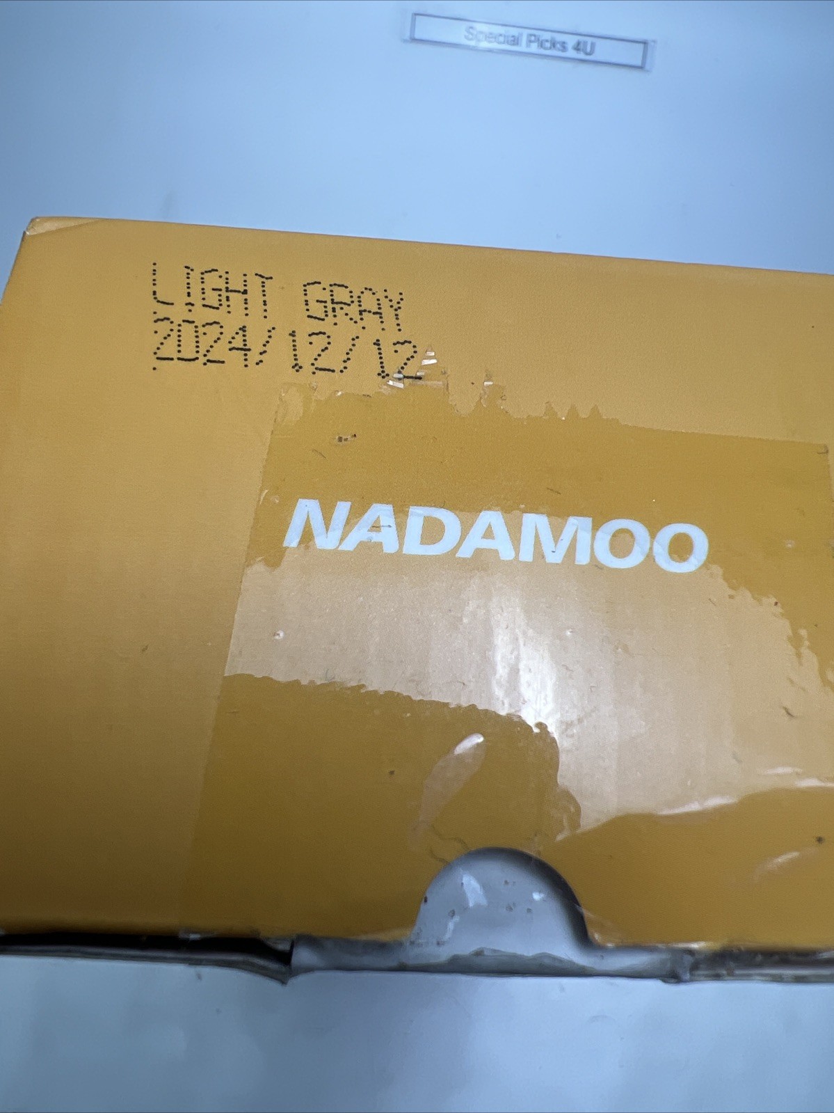 NADAMOO Epoxy Grout Glittering Gold, Dual Tubes Waterproof Tile Grout 19oz Gray