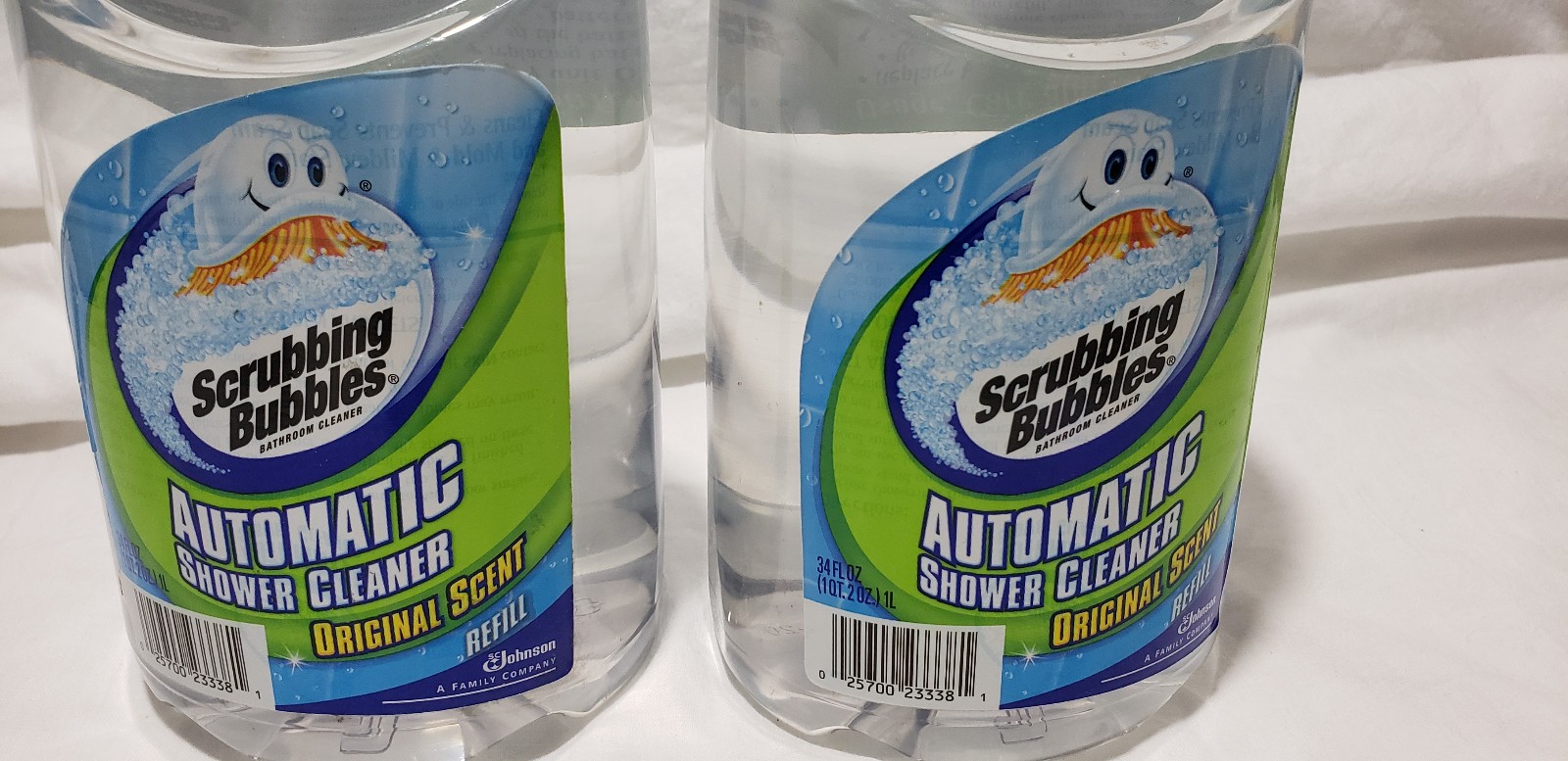 2 Scrubbing Bubbles Automatic Shower Cleaner Refill ORIGINAL Scent 34 fl oz New