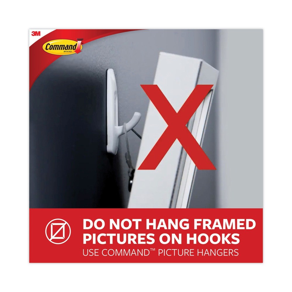 Command 17034MB2ES Plastic Decorative Hooks – Medium Matte Black (2/PK) ZNew