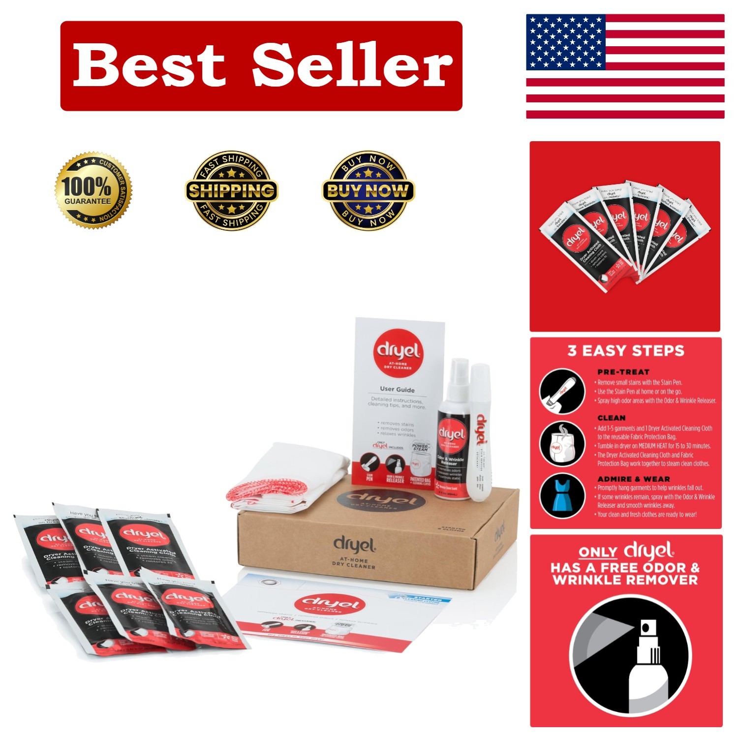At-Home Dry Cleaner Starter Kit – Gentle Care for Delicate Fabrics (6 Loads)
