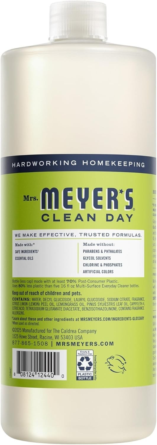 Lemon Verbena Scented All-Purpose Cleaner – Mrs. Meyer’s 32 Fl Oz, 2-Pack