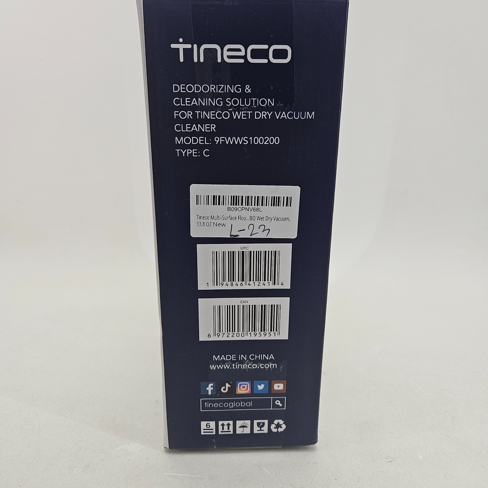 Tineco Floor Cleaning Solution 1L (33.8 OZ) Wet Dry Vacuum Refill iFLOOR Series