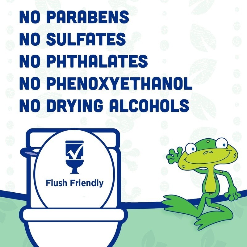 Hypoallergenic Flushable Wipes Kids Travel Case Potty Training Gentle Cleansing