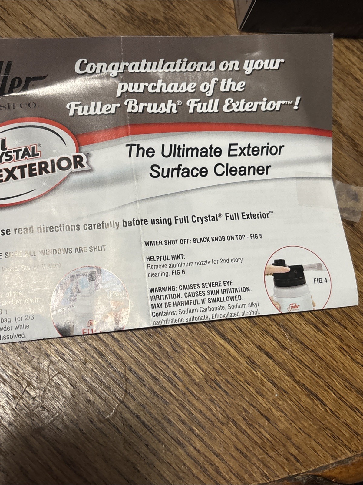 Fuller Brush Full Crystal Exterior Kit Alum Vinyl Brick Wood Stucco 2 Refills